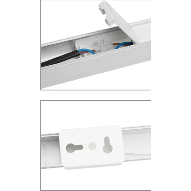 
aluminium body pc cover 9W 850lm IP20 Led Tube 600mm 2ft Led batten light fitting lamp 
