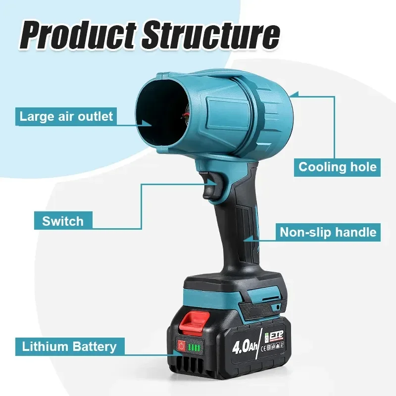 Brushless air blower leaf high pressure air blower for cars mini jet air blower for snow blowing Leaves