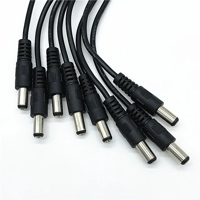 Male Female Connector Cable 12 V DC 2.1 x 5.5 mm Jack Plug 1 to 2 3 4 5 6 8 DC Connector separate Way Power Adapter wire