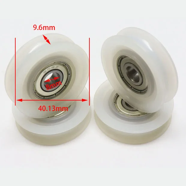 wholesale sliding window pulley series U-groove type 608 bearing with nylon PA6 plastic pulley