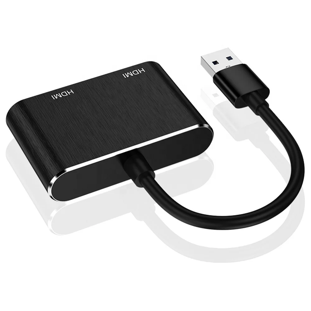 Адаптер USB 3 0-HDMI с двумя портами-Внешняя видеокарта и видеокарта-адаптер Type-A-HDMI мониторами
