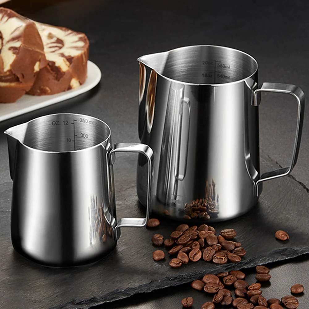 350ml 600ml Wholesale 350ml Black Stainless Steel Milk Steaming Frothing Pitcher Latte Art Pitcher