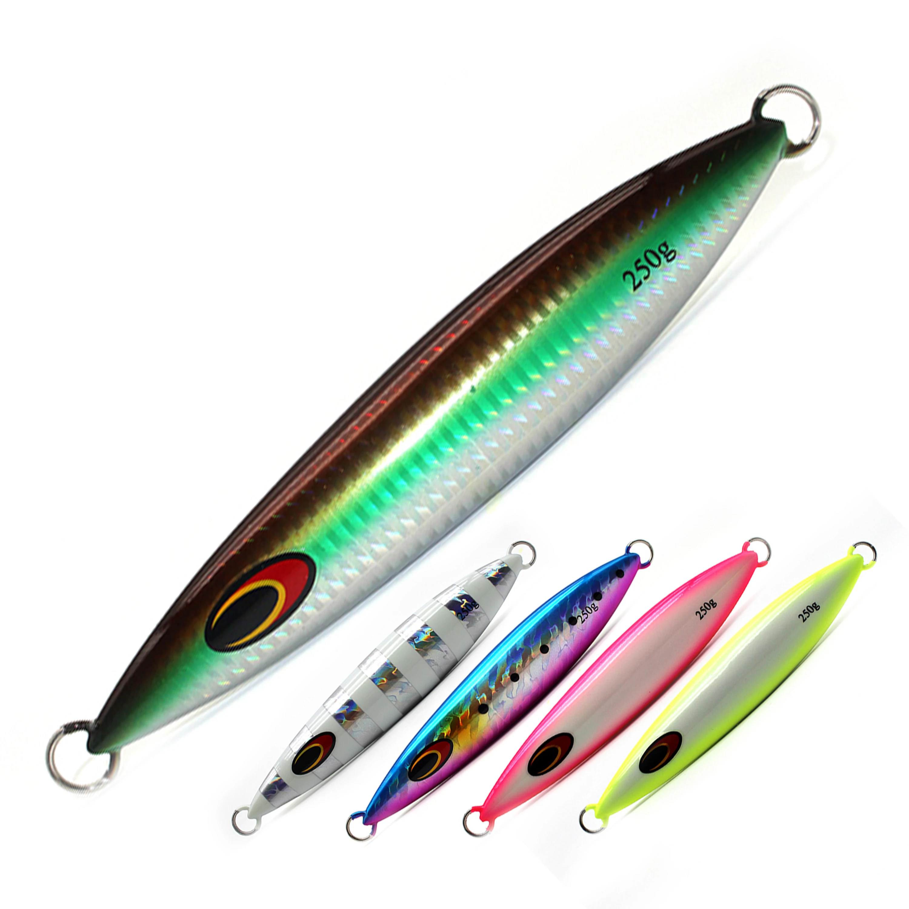 80g/100g/120g/150g/200g/250g/300g Saltwater Lead Vertical Metal Jig Lure Lumo Boat Bass Grouper Fishing Jig Bait
