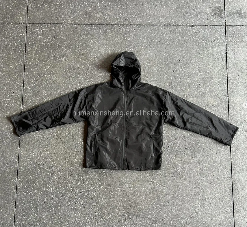 Wholesale custom men zip up side stripe polyester windbreaker tracksuit outdoors sports track jacket and nylon pants set