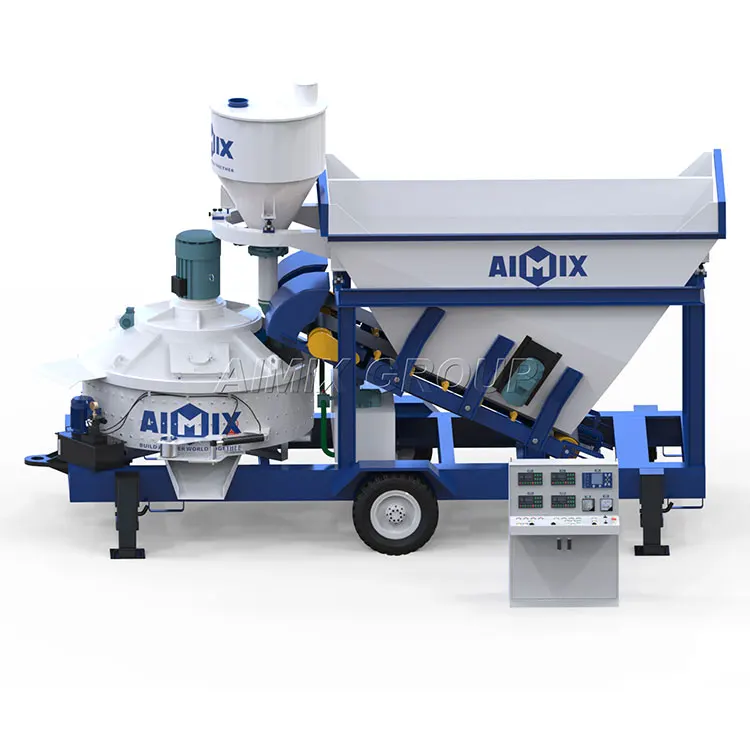 Aimix factory 25 batching plant new design small mobile 25m3 concrete batching plant