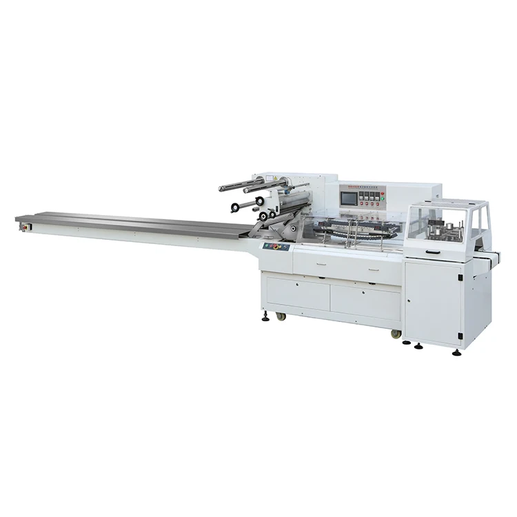 
Dxd-630 flow Wrapper Fully Automatic Chocolate Bar/biscuit/cake Flowing Packing, Machine Food Wrapping Machine Line 