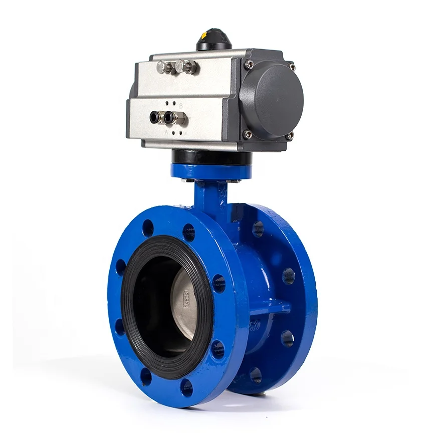 DN125 Black Soft Seal Type U Valve Butterfly Water Heater Service Valves  Type A LT U Cast Iron Valve Wafer