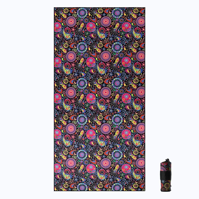 Оптовая продажа, цифровое сублимированное пляжное полотенце из микрофибры без песка, быстросохнущее