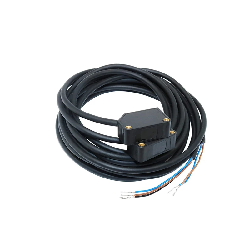 Square Type Red LED Thru-beam Automatic Warehouse Photoelectric Sensor AC 2-wire Photo Sensor Switch