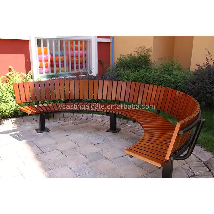 Modern Fiberglass Swan Street Garden Bench Seat Outdoor Furniture Park Patio Benches Nordic Wooden Bench