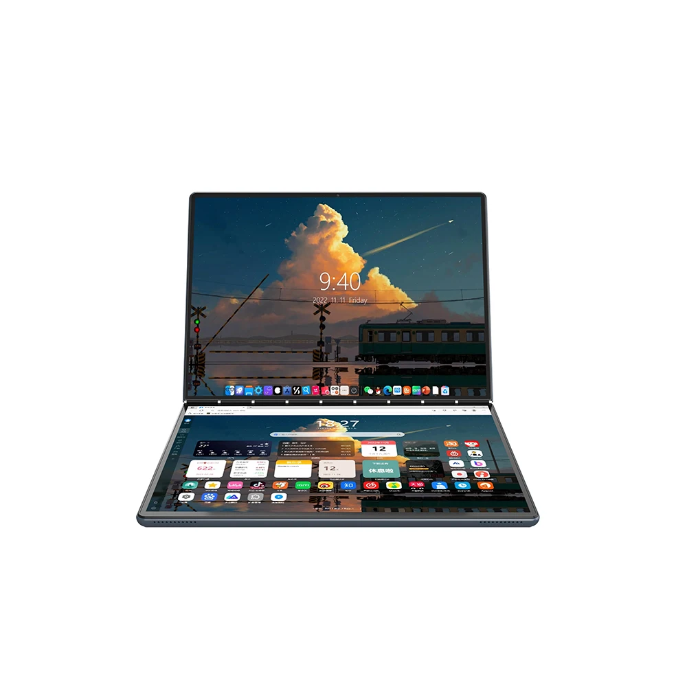 OEM 2024 New Design Newest Dual screen 1.35 Inch intel processor N100 Extender business DDR5 RAM 16G gaming/drawing