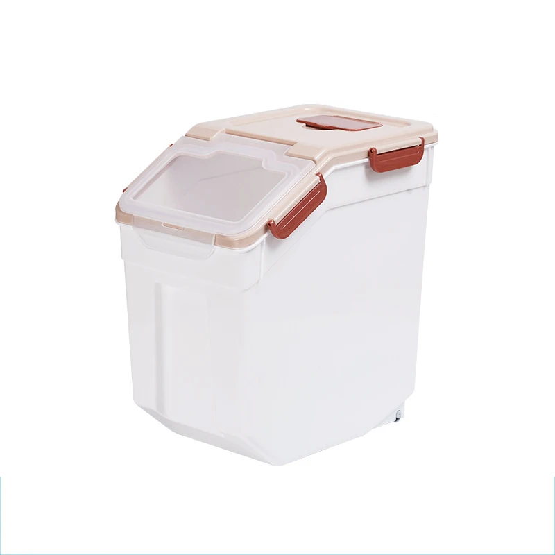 Large Rice Storage Container 30kg Airtight Dog Pet Dry Grain Rice Food Storage Containers With Insect-resistant Lid