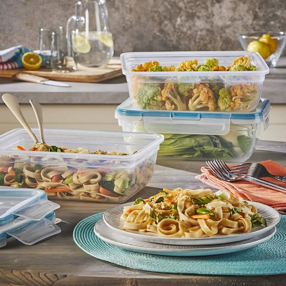 Plastic Food Storage Container 16 Piece Airtight Food Storage Containers Set with Easy Snap Lids