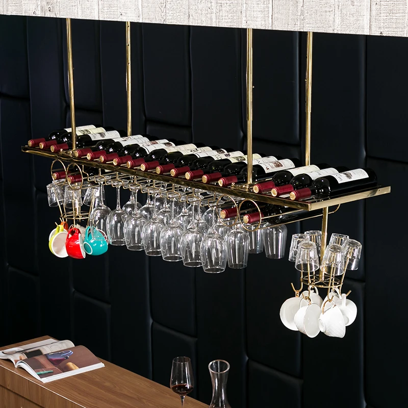 
custom display metal hanging glass terracotta wine racks for wine cellar 
