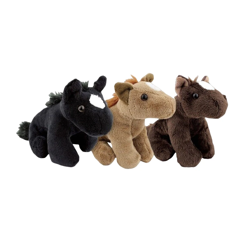 Маленькая 4,5 дюймов мягкая лошадь пони плюшевая Ферма Животных персонаж плюшевая игрушка