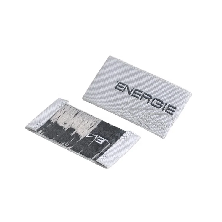 High density garment damask woven labels for clothing