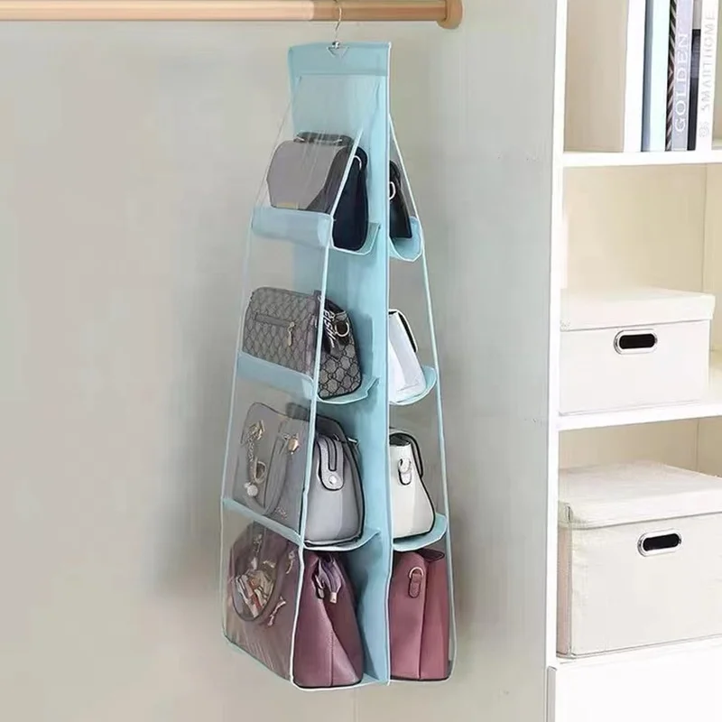 Bag Storage Hanging Bag Wardrobe Storage Three-dimensional Hanging Leather Bag Organizer Fabric Wardrobe Storage Rack