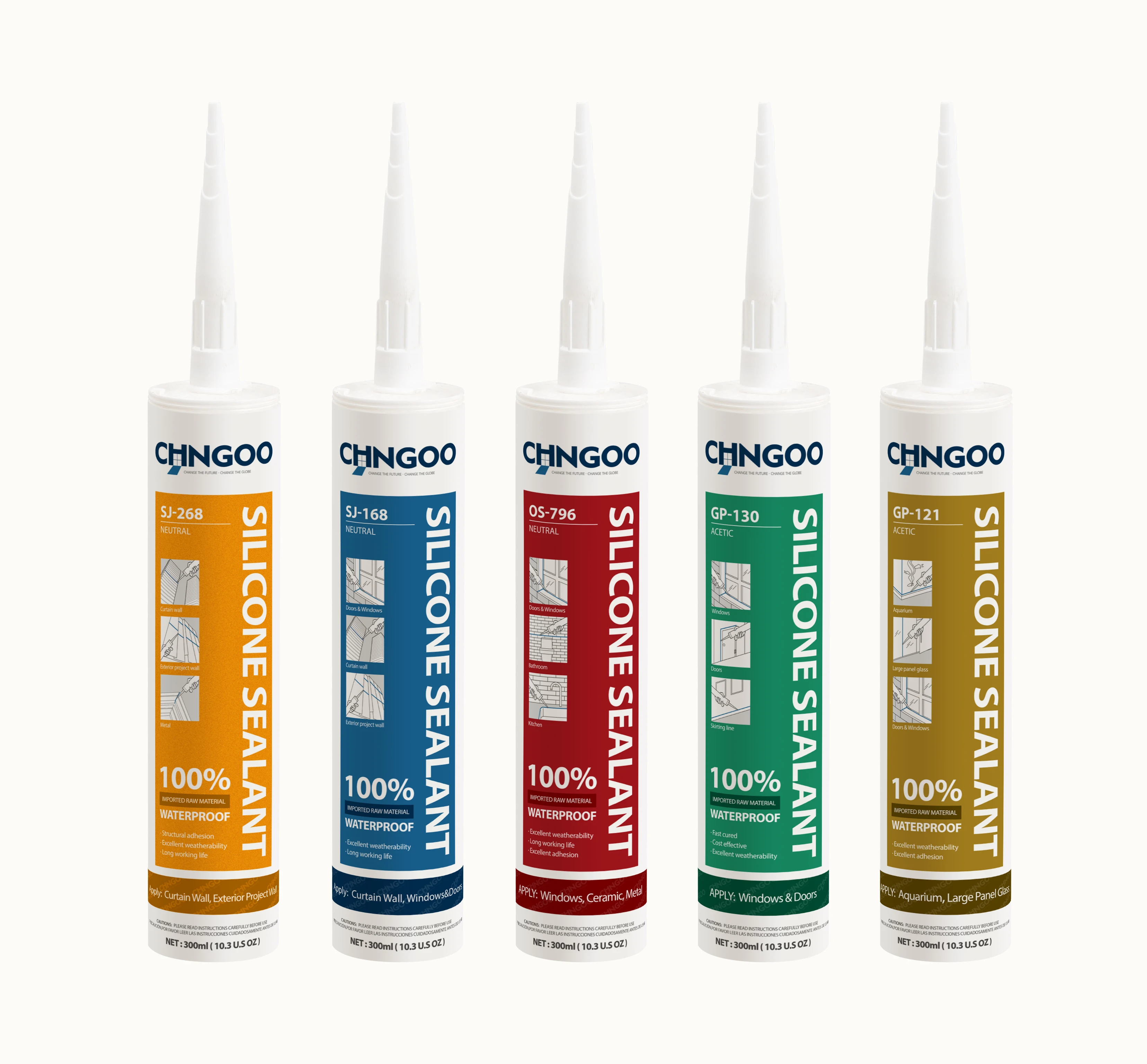 CHNGOO General purpose waterproof excellent sealing ability neutral  acetic sealant silicone supplier