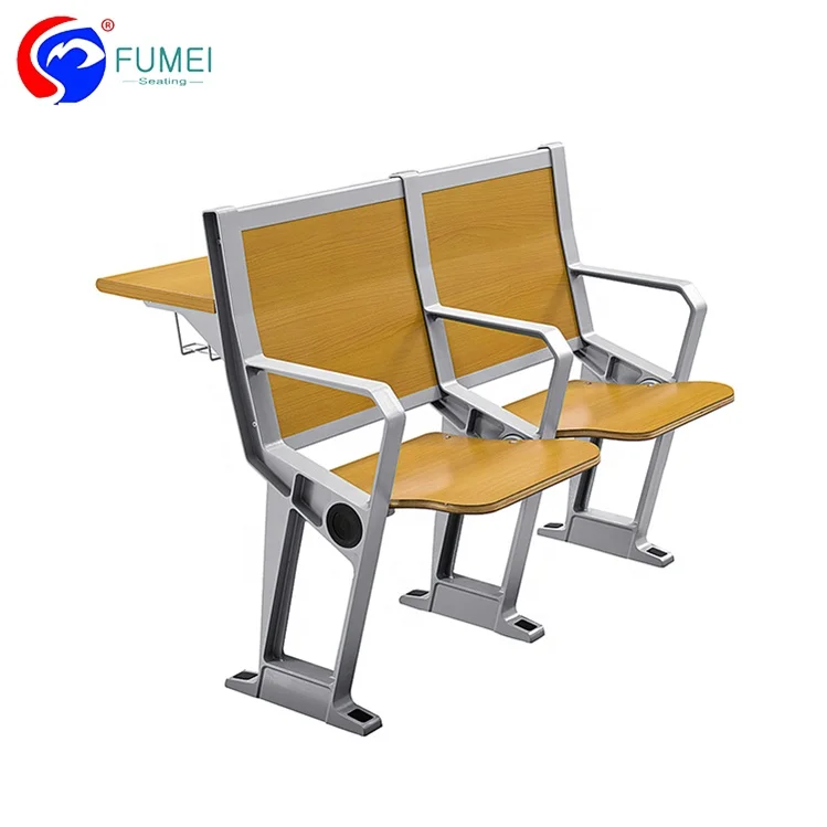 Unique College Desk Set, Cheap Metal Folding College Student Chairs, University Furniture Desk