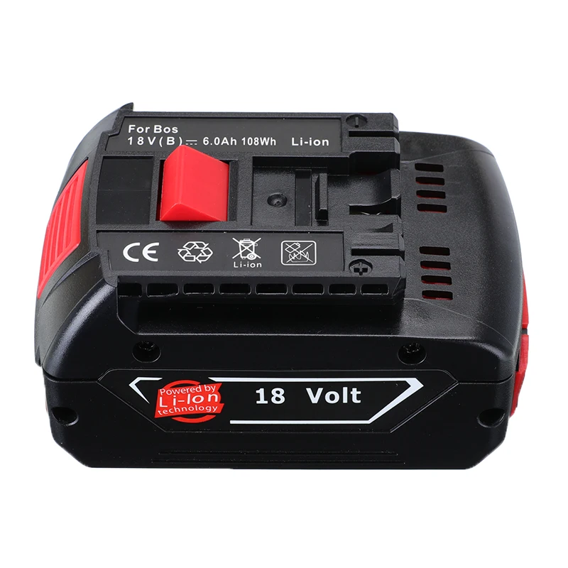 New 18V 6000mAh Lithium Ion Battery Replacement Bosch Battery 18V Professional Battery for Power Tools BAT609 BAT610 BAT618 BAT6