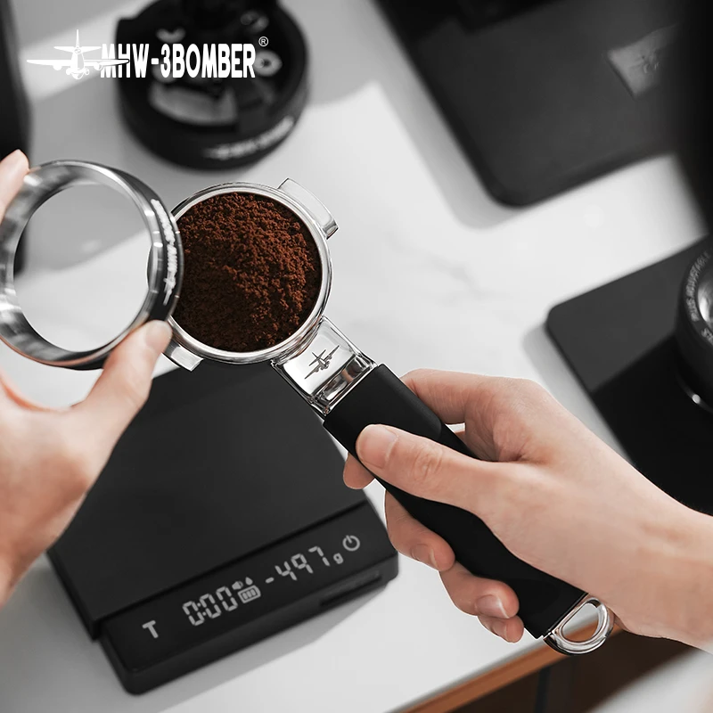 MHW-3BOMBER 58mm Yu Series-Unibody Bottomless Portafilterfor Compatible with Lamarzocco/E61 SUS304 Handle