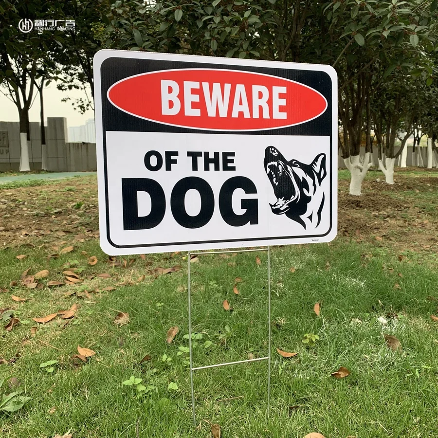 Customized Outdoor Polypropylene Plastic Yard Sign Board Lawn Yard Signs With H-frame For Decoration