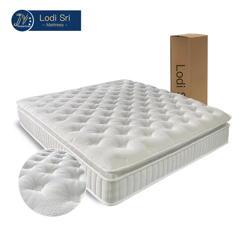2022 5 star hotel queen hybrid memory foam pocket spring bed pillow top mattress Japanese Chinese luxury court