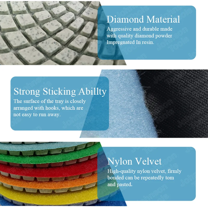4Inch Diamond Polishing Pad Wet Dry Marble Floor Polishing Pads for Granite Marble Natural and Artificial Stone