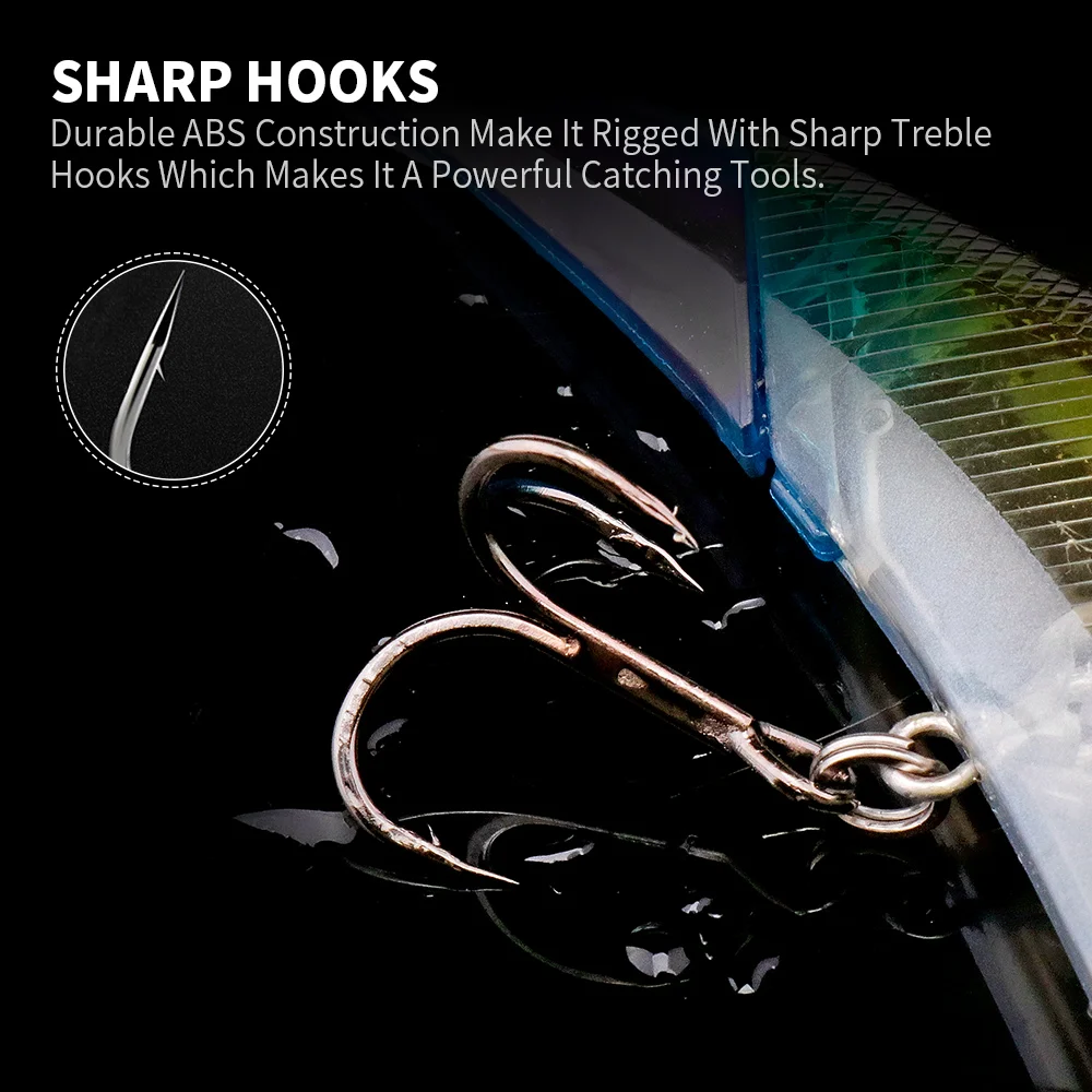 Wholesale  Soft Plastic Tail 2 section multi jointed lure Fishing Tackle Bait glide bait swim bait