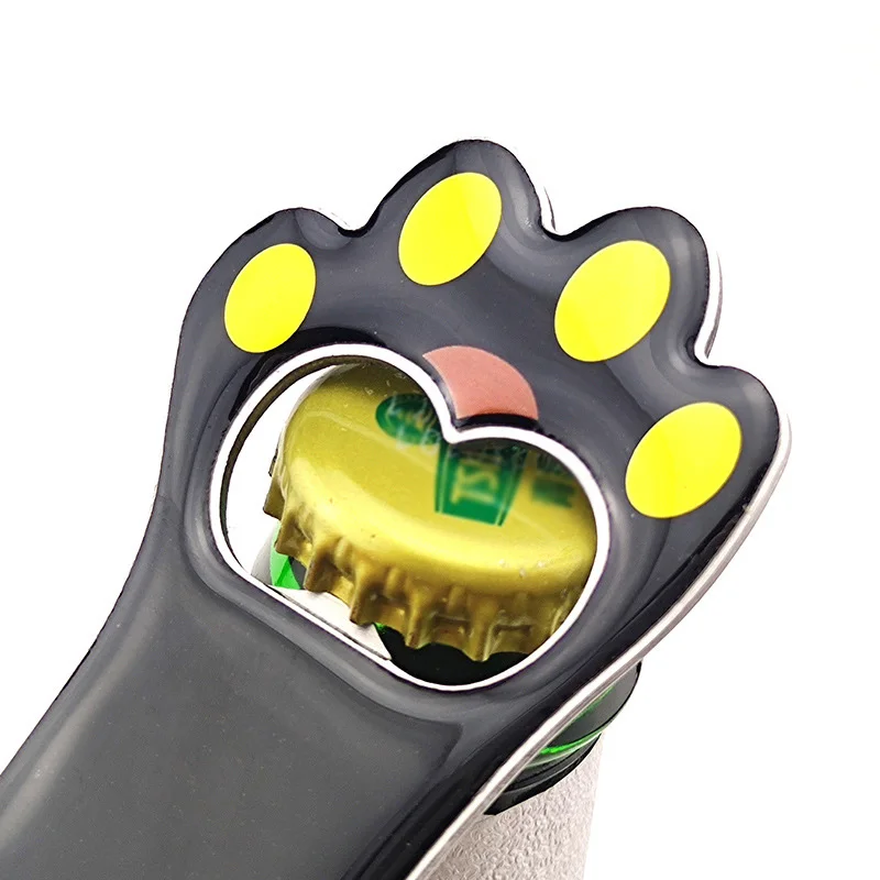 Wholesale Custom Creative Gifts Dog Cat Paw Shape Magnet Beer Bottle Opener