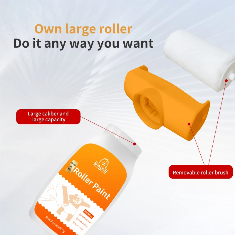 New Wall Repair Roller Paint Touch Up Paint Roller Portable Household Paint Brush Waterproof DIY Renovation Wall Spackle Roller