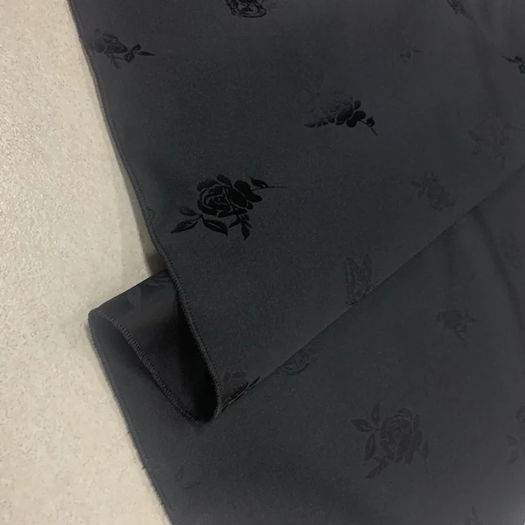 2021New Black Plain Polyester Viscose Pure Color Fabric For Dresses