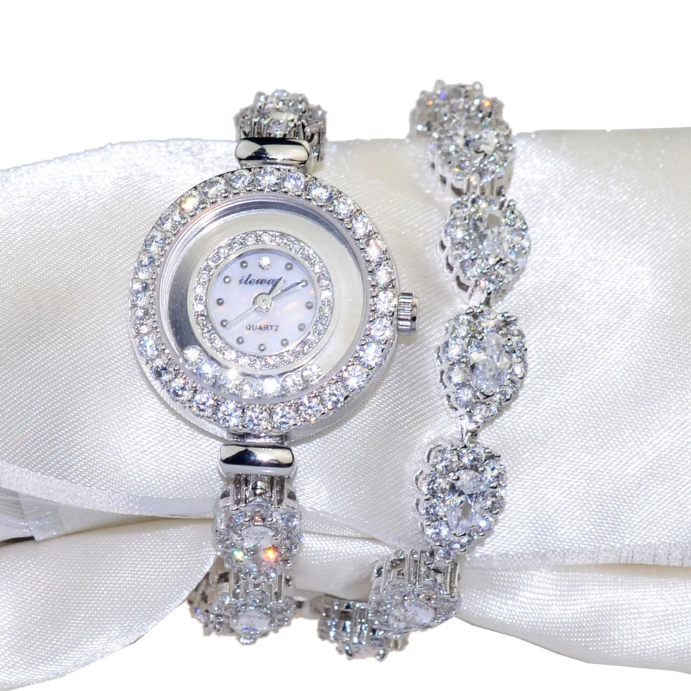 Diamond Ladies Charm Luxury Ileway Long Bracelet Luxury Brass Quartz Movt Fashion Women Watch