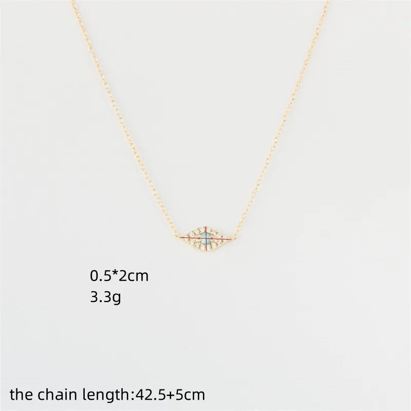 Hot Selling Natural Opal Blue Eye Collarbone Necklace in Gold Fashion and Minimalist 14K Real Necklace Perfect Gift For her