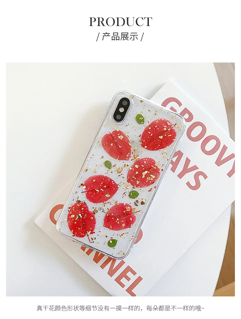 
2021 dropshipping pressed real flowers glitter phone case clear soft protective cover for Iphone 11/12 13 pro max 6 7 8 