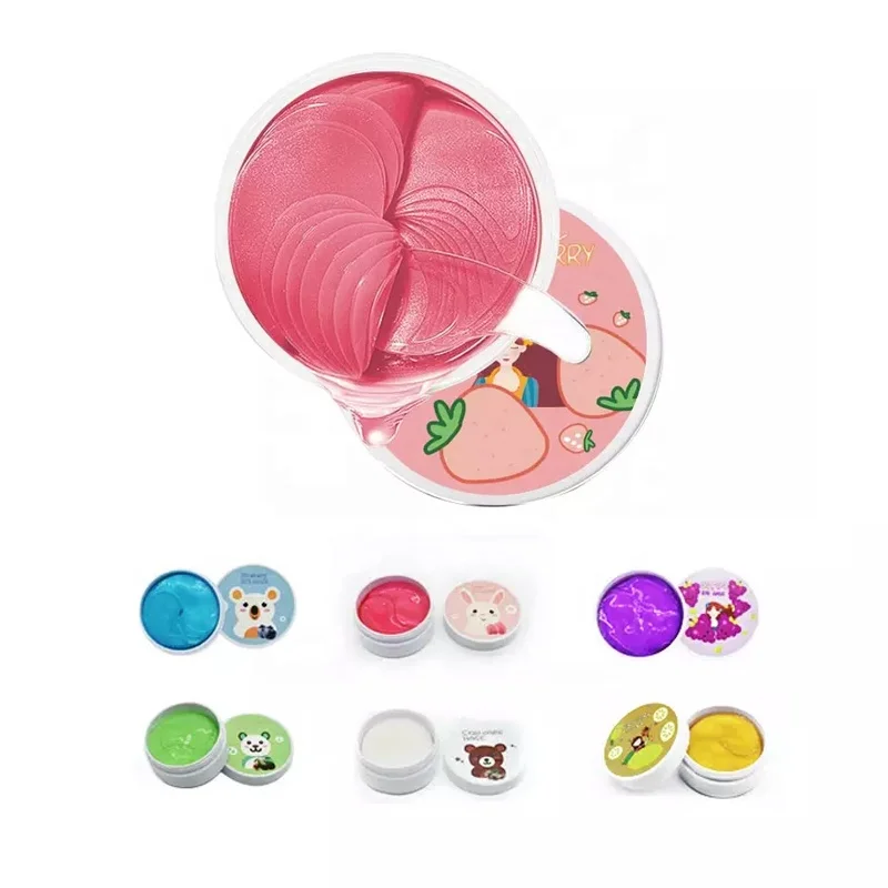 OEM ODM Factory Wholesale blueberry  Elastic Soft Eye Mask Black Pearl gold remove dark circles and eye lines collagen eye masks