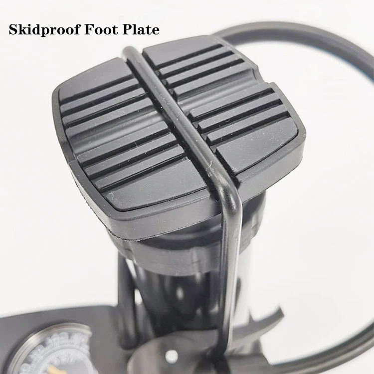 Mini Portable Bike Pump Bicycle Foot Pump Bicycle Air Pump with Pressure Gauge Accessories Fits Presta & Schrader Valve