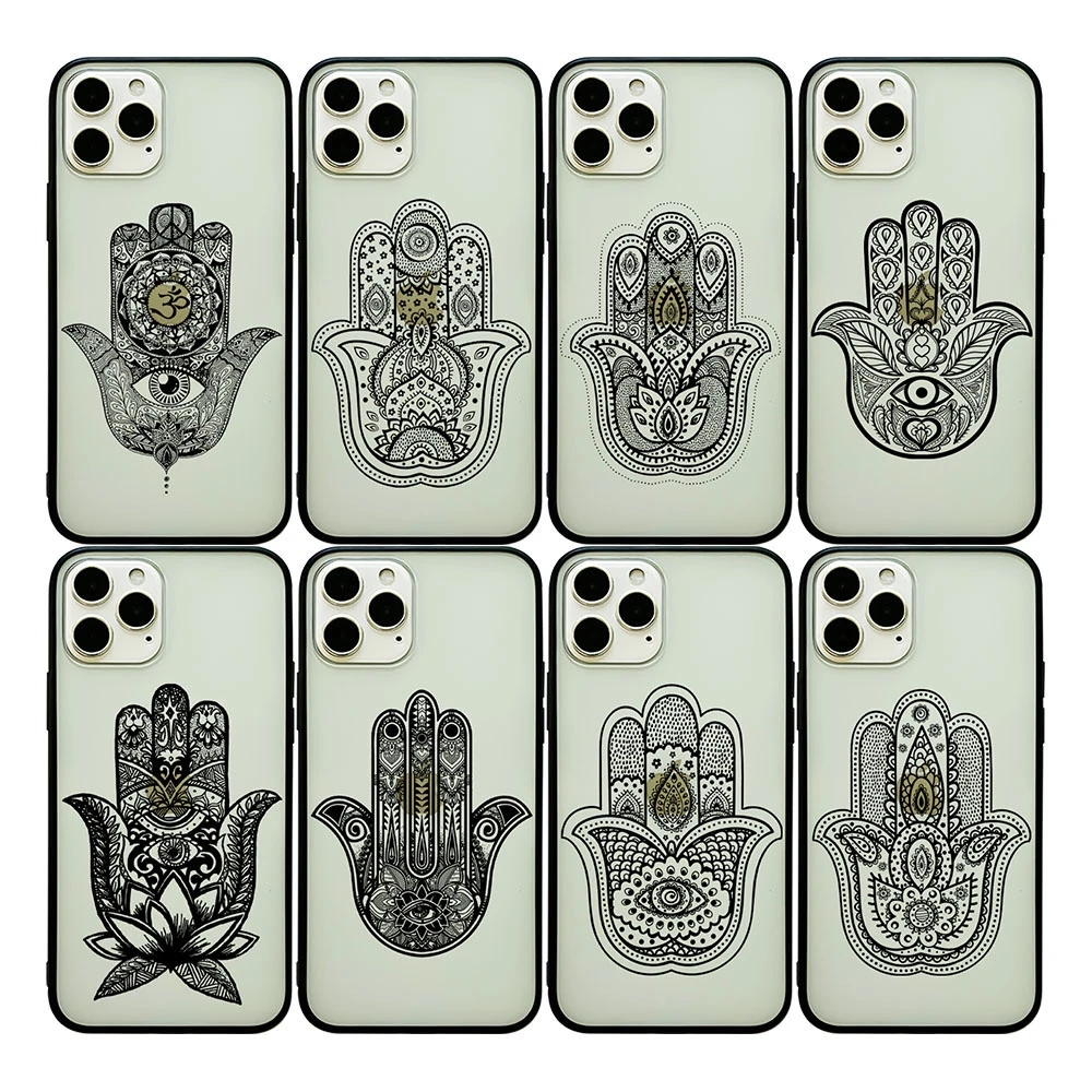 Retro eyes palm lace TPU PC Mobile phone cover For iphone 12 pro max