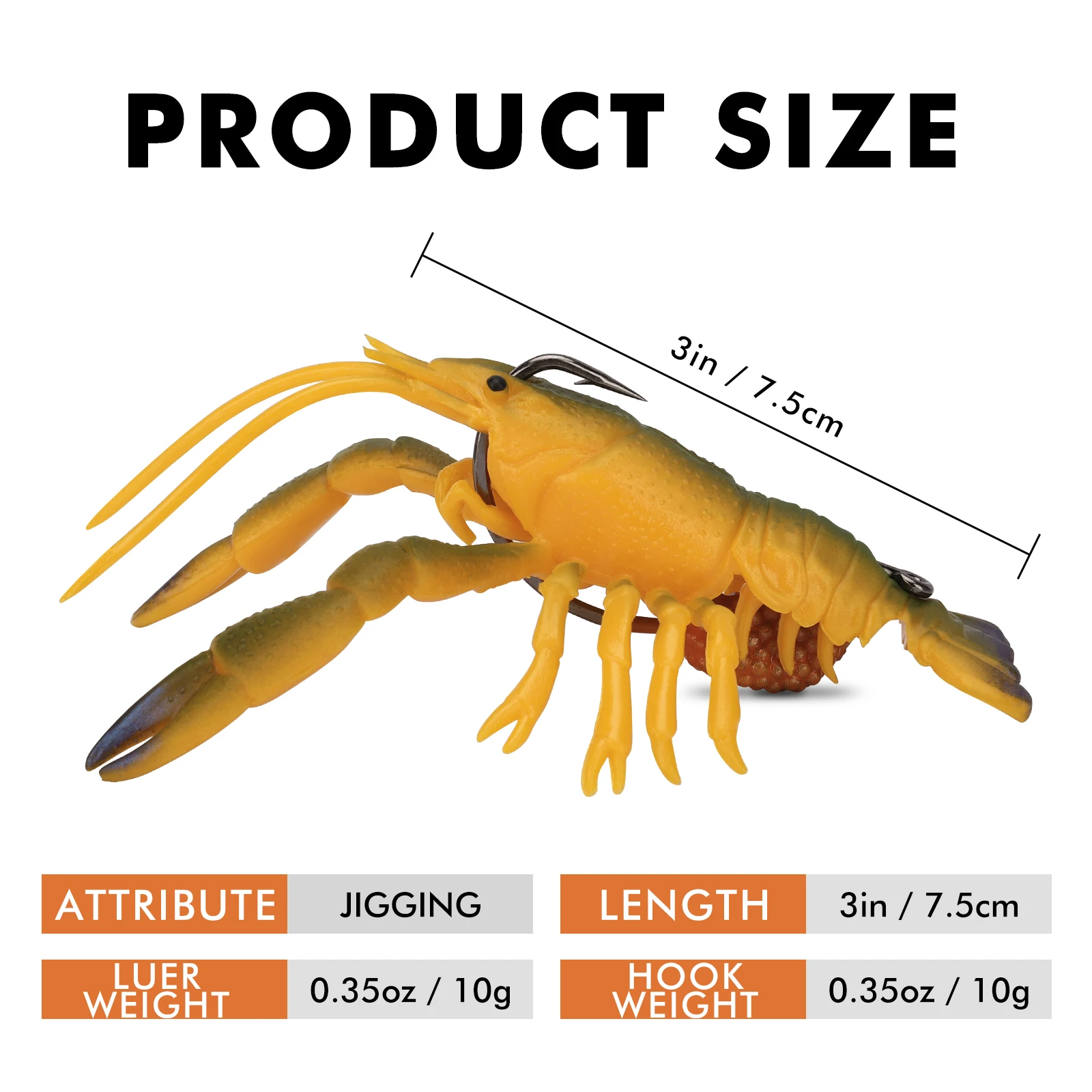 Truscend fishing tackle wholesale supplier Crawfish Lures VMC hook OEM TPE Fishing Lures for saltwater salmon