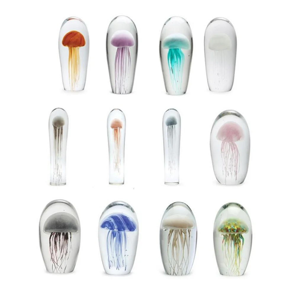 Handmade Night Light Murano Glass Jellyfish Table Ornaments For Christmas Gift and Home Decoration