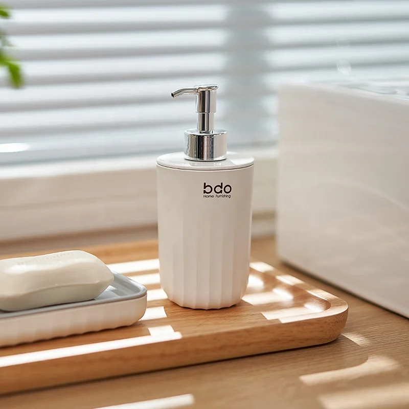 Modern Complete Bath Set Hand Sanitizer Bottle & Soap Dispenser with Shampoo Bathroom Accessories for Restroom Decor