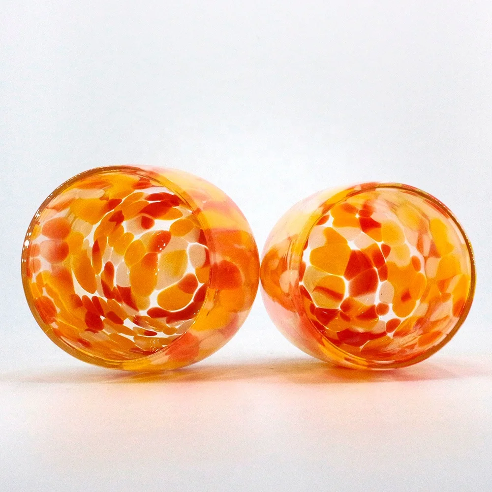 LANGXU 600ml large long stem tortoise leopard print design wine glass set hand made wine glasses for party gift