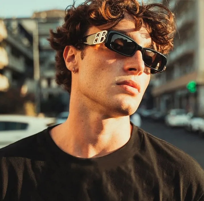 Square Women Sunglasses Men Sun Glasses Luxury Small Rectangle Letter B Custom Logo