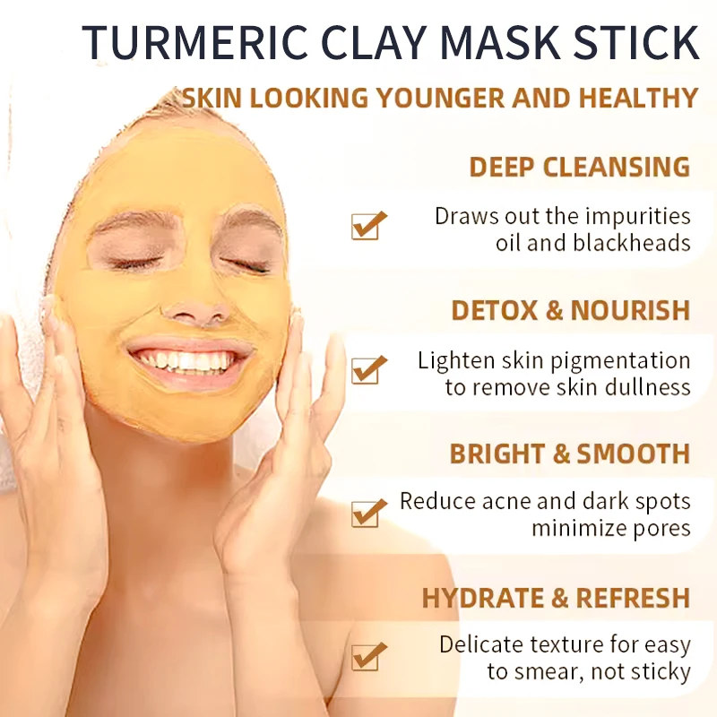 Factory Manufacturer Oem Natural Organic Turmeric Deep Cleansing Oil Control Nourishing Face Green Tea Masking Stick