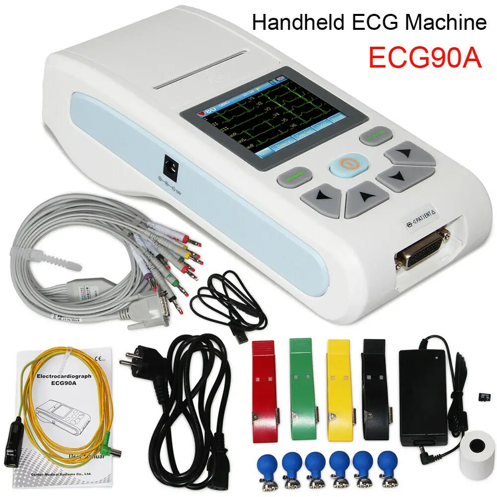 CONTEC ECG90A  24 Hours monitor digital handheld portable 12 lead Holter ECG machine