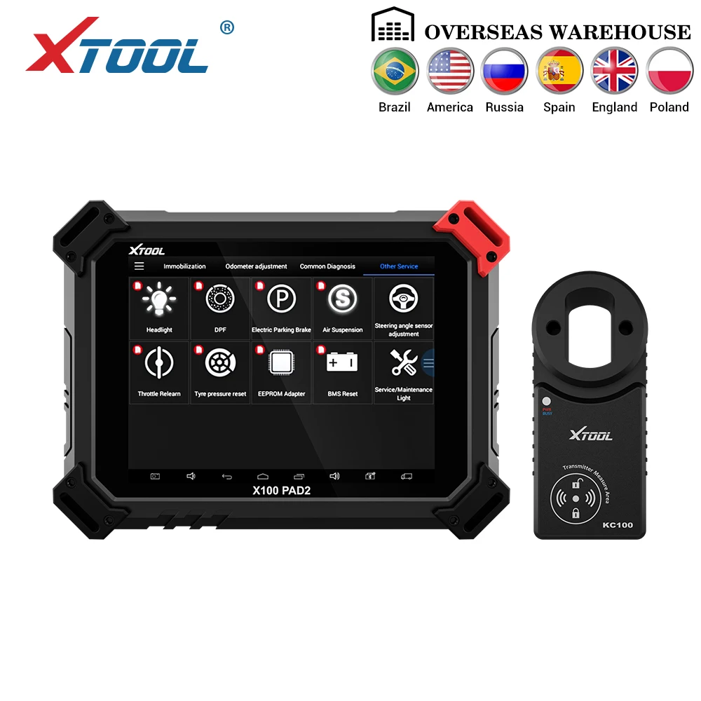  Автомобильные диагностические инструменты XTOOL X100 PAD2 pro с KC100 для VW 4-й 5-й программирования
