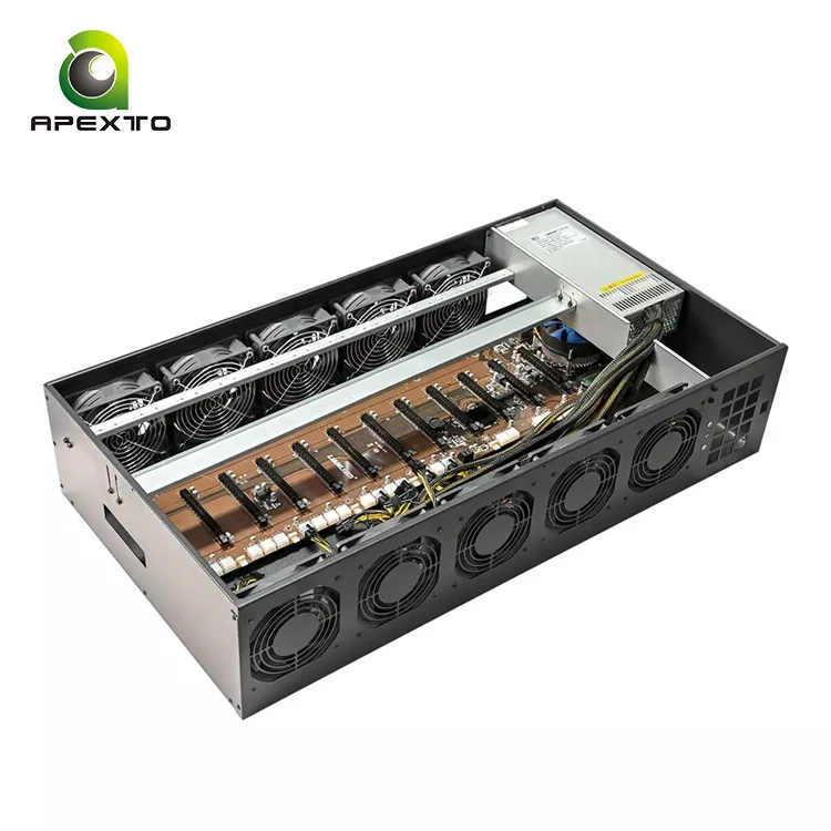 Бесшумный корпус для сервера B12S 12 Gpu компьютерного графического процессора под заказ 8 с блоком питания