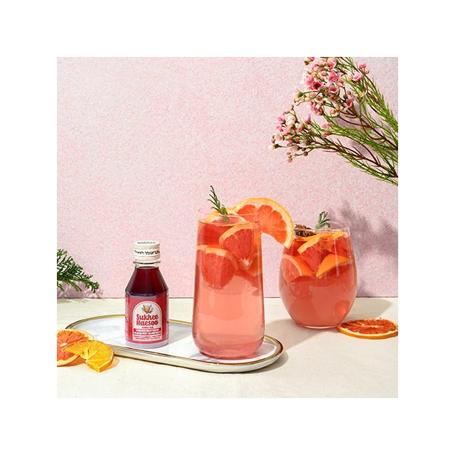 55 мл освежающего коктейля Соджу Vin Chaud вода которая быстро растворяет алкоголь SUKHEE HAESOO красный виноград лимон халлабонг друзья
