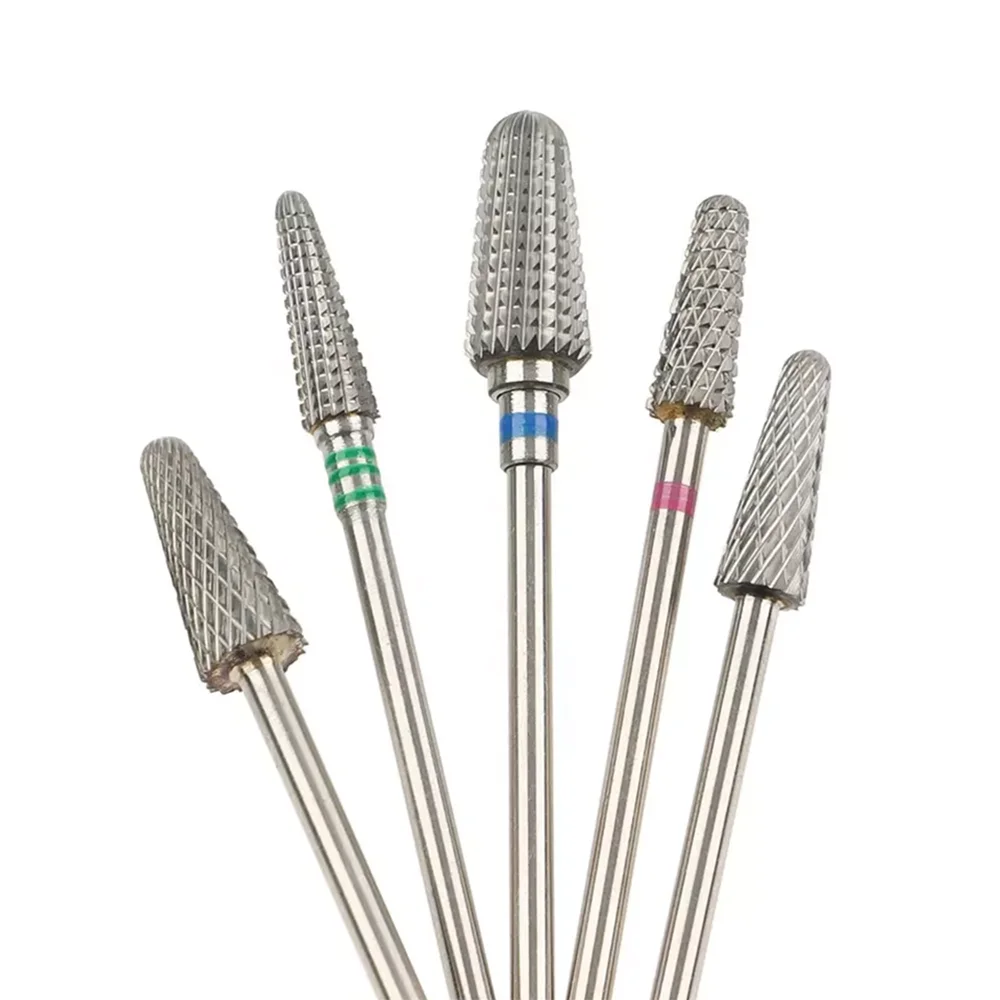 Tungsten Carbide Manicure Tools Accessories Drill Bit Cone For Professional Nails