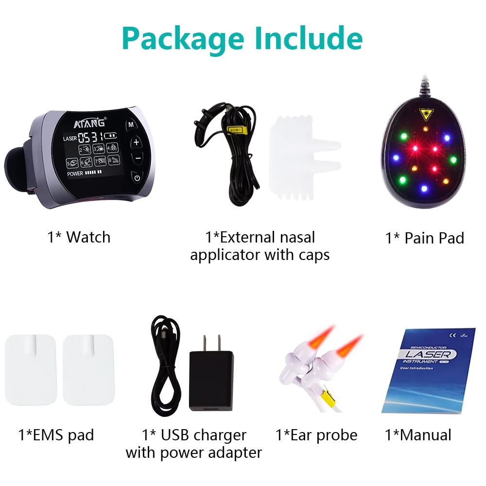 Household Use LLLT Low-Level Laser Therapy Device Treats Coronary Artery Disease Low Blood Sugar Symptoms Diabetic Watch